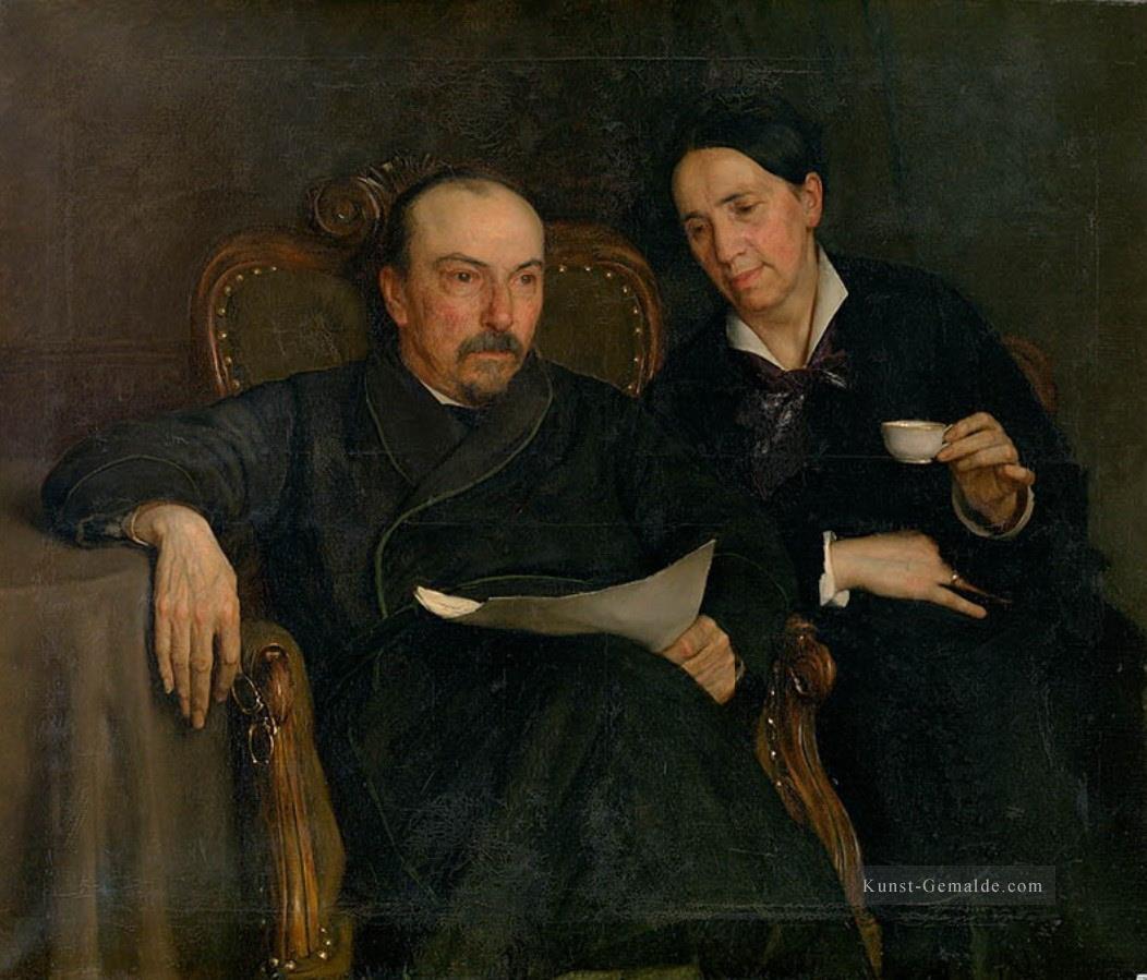 Der Dichter Jan Van Beers und seine Frau die Eltern des Künstlers Jan van Beers Ölgemälde